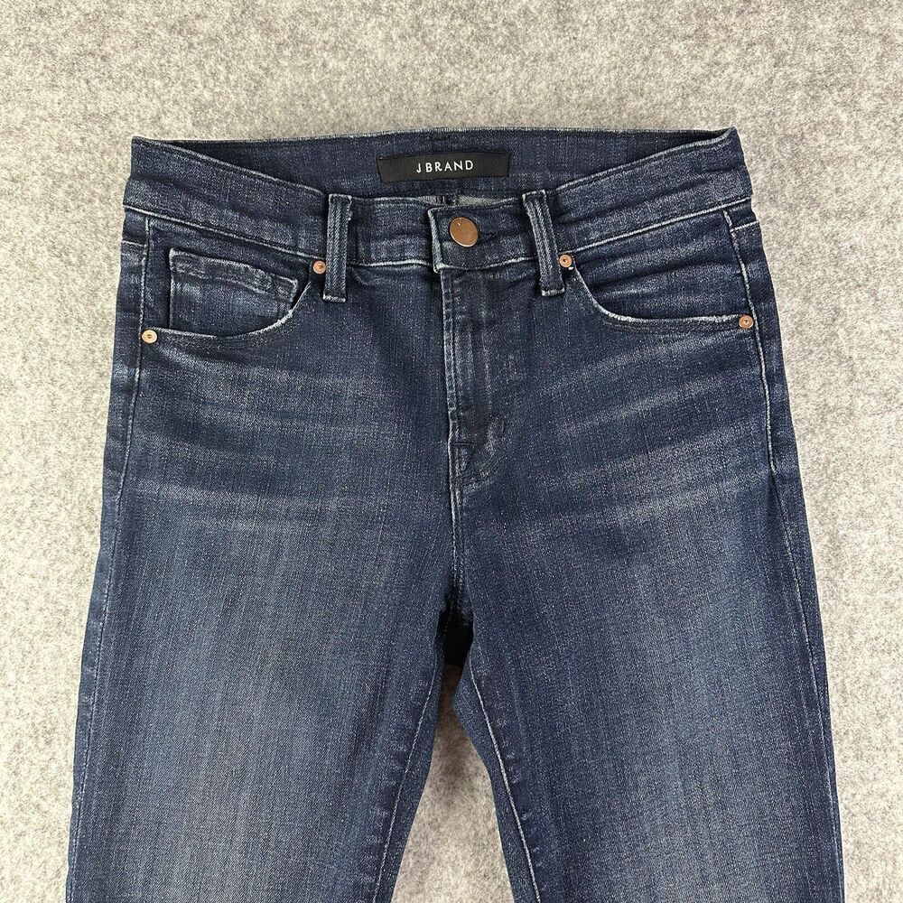 J Brand Jeans Womens 26 Blue Sabotage Dark Wash Skinny Stretch Denim Preppy* - Picture 2 of 16